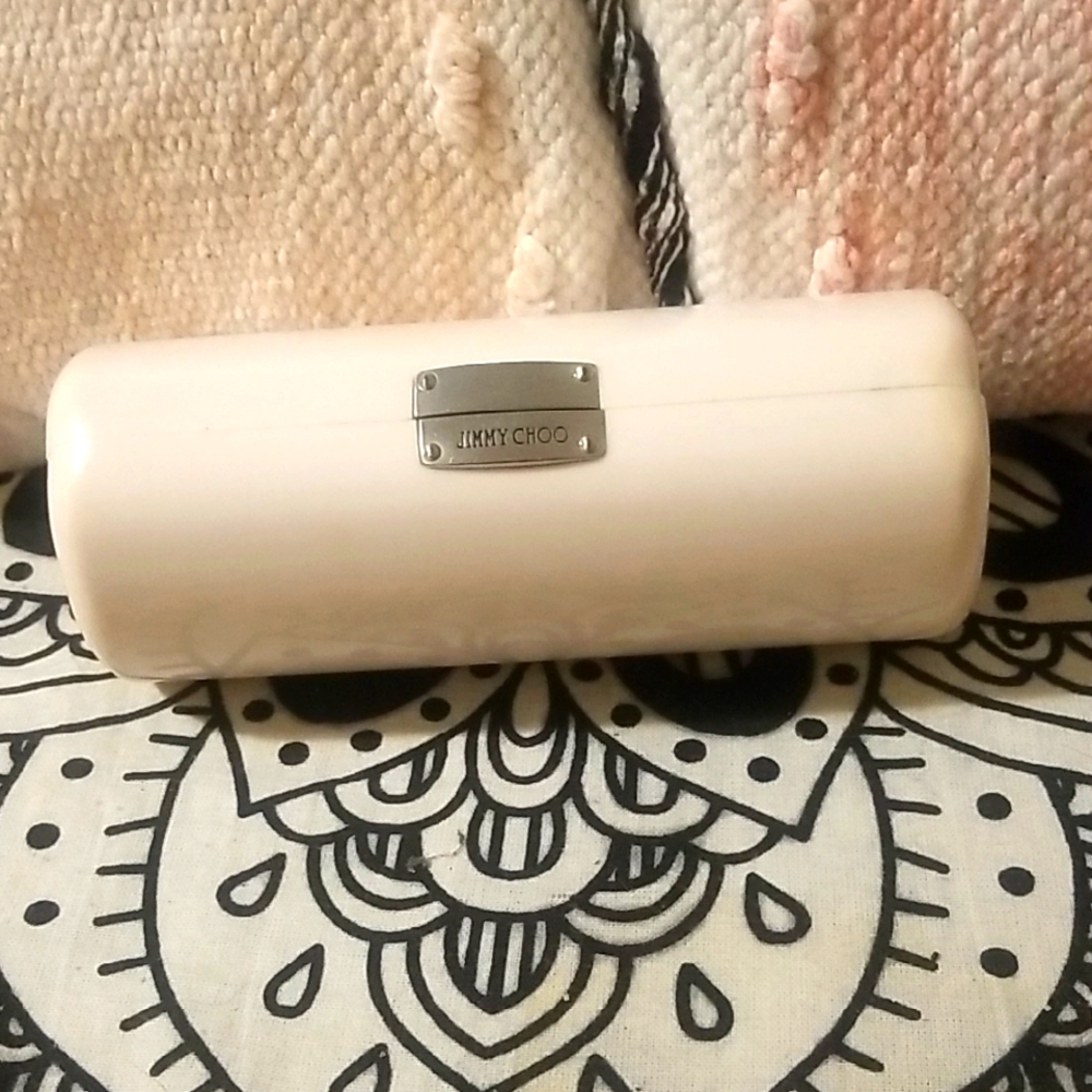 Jimmy Choo Cream **Empty** Hardshell Sunglasses Case.
